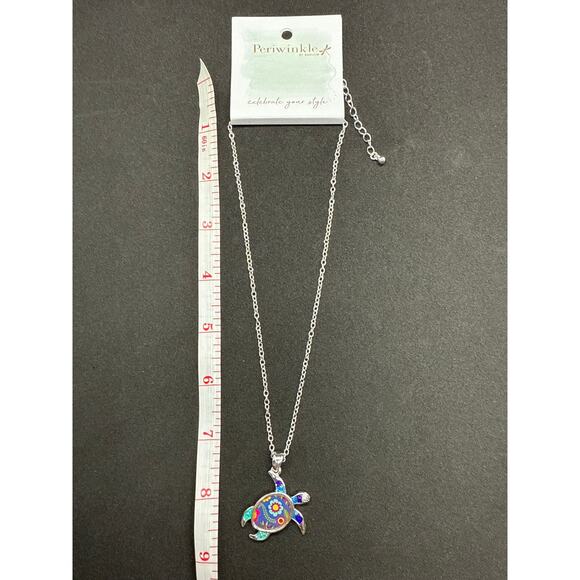 Periwinkle by Barlow jewelry SET - Necklace, Earrings, Anklet - Silver NWT - Picture 5 of 7